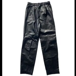 Vintage 80’s Women’s 11/12 Leather‎ Pleated Pants